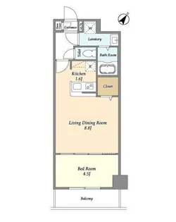 アルファコート常盤台3【7階】の間取り