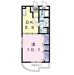 レジデンス辻が花2【1階】の間取り