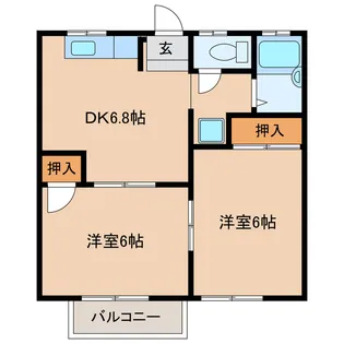 アリハラアネックス21【2階】の間取り