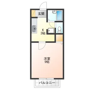 サンビレッジエリカC【1階】の間取り