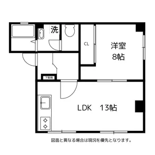 コーポFUJIMI【1階】の間取り