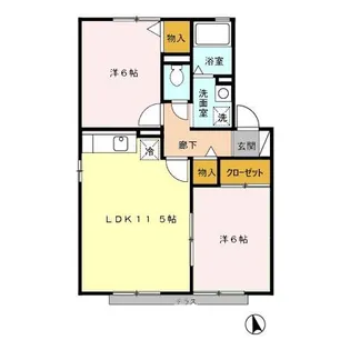 シトラスの風 B【1階】の間取り