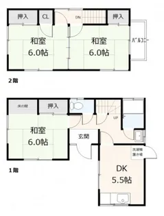 広島県広島市安芸区中野東5【一戸建】の間取り