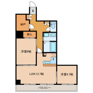 ティアラ神立【3階】の間取り