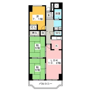 パスコグランドマンション新沼津【11階】の間取り