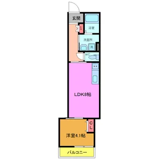 ペルル穴川【2階】の間取り