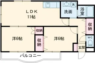 クレベール【2階】の間取り