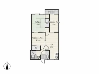 コーポナガタ【2階】の間取り