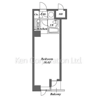 コープ野村六本木II【1階】の間取り