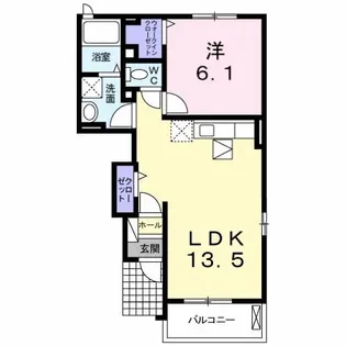 ウィンド・ヒル A【1階】の間取り