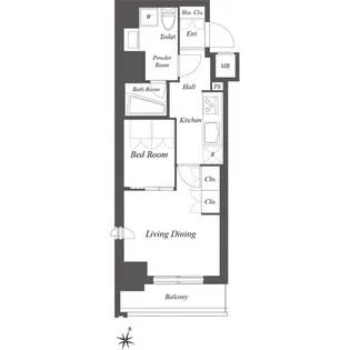 ミュージシャンズヴィラ幡ヶ谷【8階】の間取り