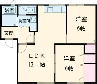 タウンコート A棟【1階】の間取り