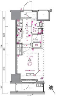 アゼスト関内【11階】の間取り