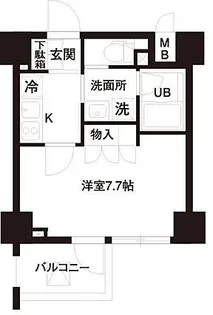 レジディア白金高輪【7階】の間取り
