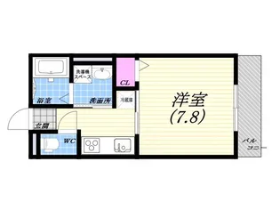 兵庫県芦屋市清水町【アパート】の間取り