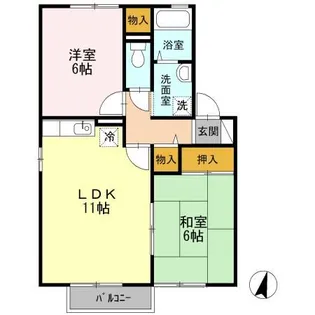 プレステージ植松 B棟【2階】の間取り
