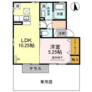 メゾンフラッシュ II【1階】の間取り