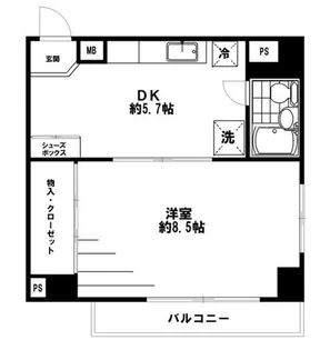 MonteRosa大久保ビル【6階】の間取り