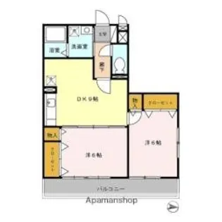 グランディールナギサワ【2階】の間取り