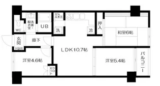 シティハウス西大久保【12階】の間取り