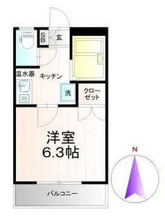 ラプラス郡山【1階】の間取り