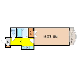 ニューメゾン土樋【6階】の間取り