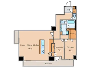 ブランズ渋谷常盤松【1階】の間取り