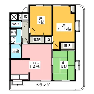 ロイヤルマンション【2階】の間取り