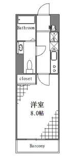 レジデンス毛利EAST【2階】の間取り