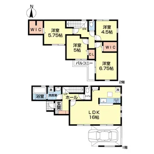 千葉県船橋市薬円台3【一戸建】の間取り