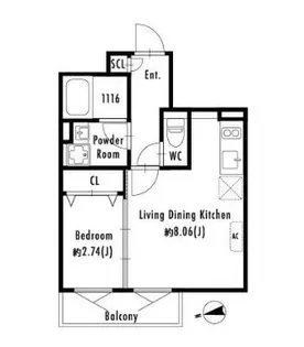 プライマル下北沢代沢【2階】の間取り