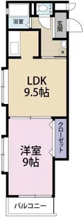 1LDKの間取り画像