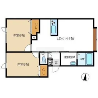 グランデ北光【1階】の間取り