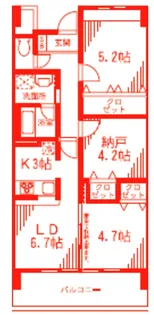 アルビオ北新横浜【5階】の間取り