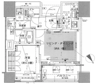 パークタワー池袋イーストプレイス【6階】の間取り