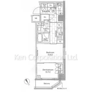 ザ・パークハビオ横浜山手【6階】の間取り