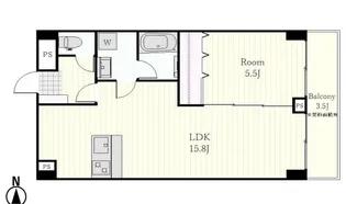 東京都中央区日本橋箱崎町【マンション】の間取り