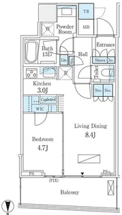 パークタワー晴海【15階】の間取り