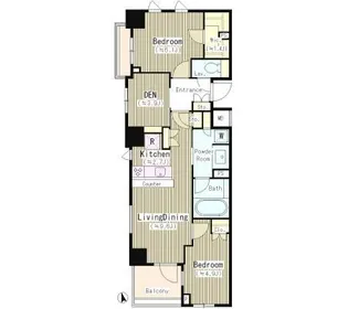 東京都渋谷区初台1【マンション】の間取り