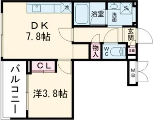 ZOOM西早稲田【4階】の間取り