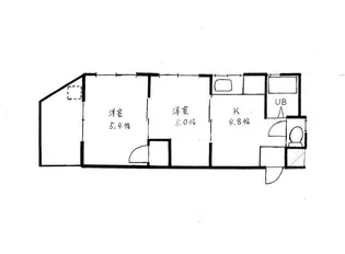 フジハイツ【5階】の間取り