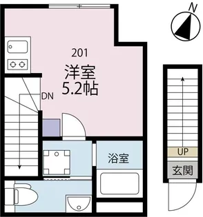 キャスティア下目黒【2階】の間取り