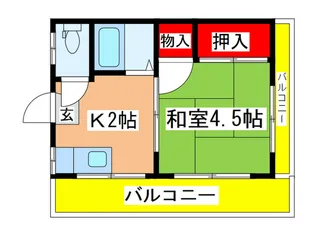 幸ハイツ【3階】の間取り