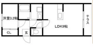 アスコット植松【1階】の間取り