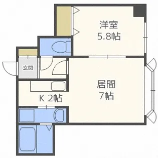 北海道札幌市西区山の手二条4【マンション】の間取り