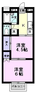 S・大川ハイツB【1階】の間取り