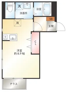 メゾンノースリバー【1階】の間取り