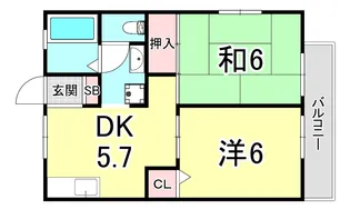 ハイツ中島【2階】の間取り