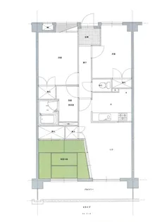 キャナルコート秋根Eタイプ【3階】の間取り