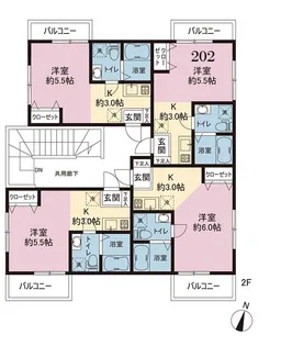フェリーチッタ弘明寺【2階】の間取り